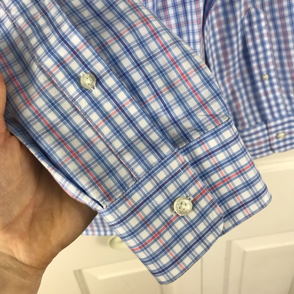Vineyard Vines Slim Fit Whale Shirt XS Blue Plaid - Picture 6 of 6